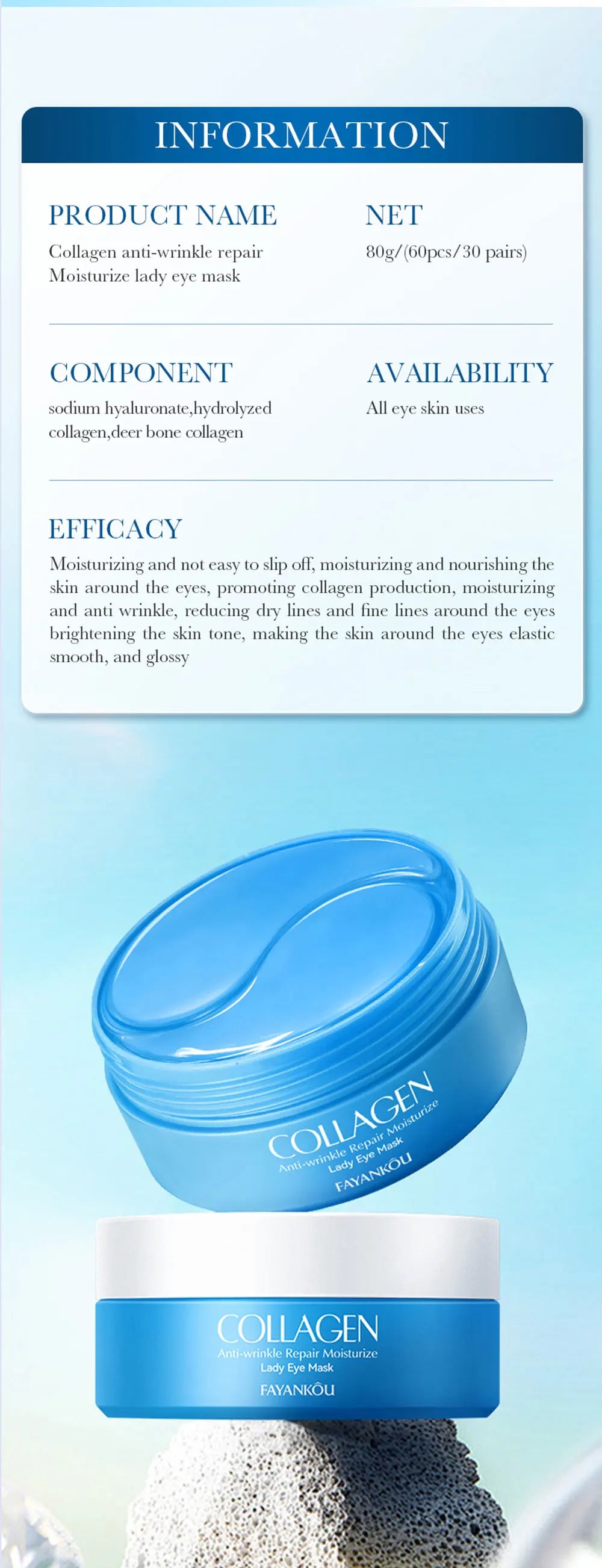 Collagen Anti-Wrinkle Eye Mask Patches